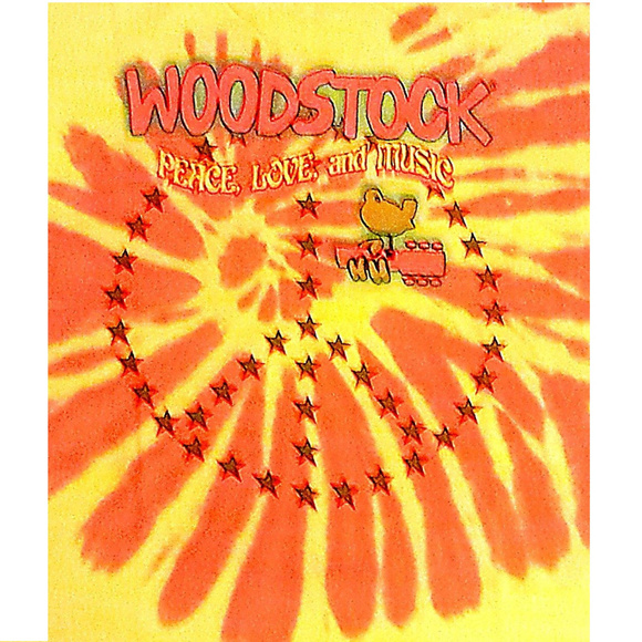 Woodstock Logo Tie Dye T-Shirt Vintage M  XL NWT - Picture 2 of 3